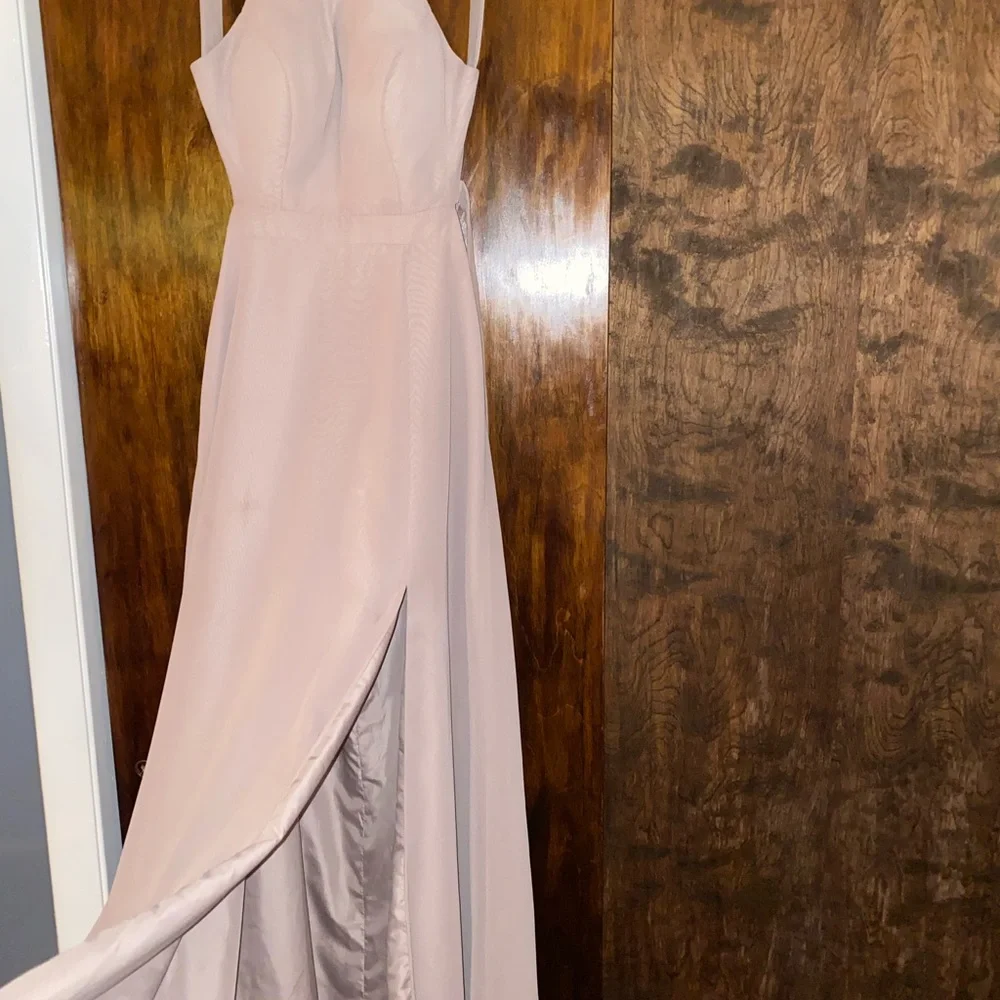 Azazie taupe bridesmaid dress - Picture 11 of 14